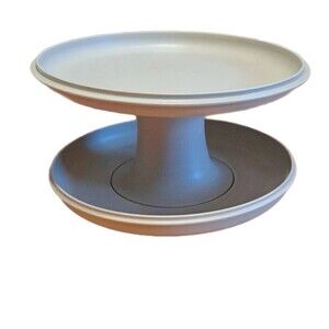 Vintage Tupperware Serve It All Pedestal Serving Plate Pie Cake Chips Dip Snacks